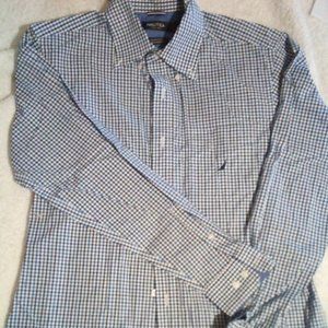Mens Nautica Big & Tall plaid button down shirt